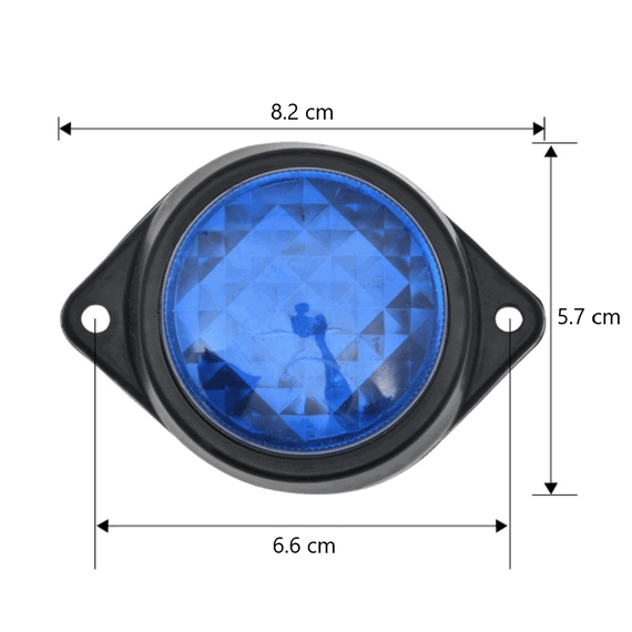 Set 2 x Lumini gabarit LED 12/24V, rotunde, diverse culori - 11- Roveli