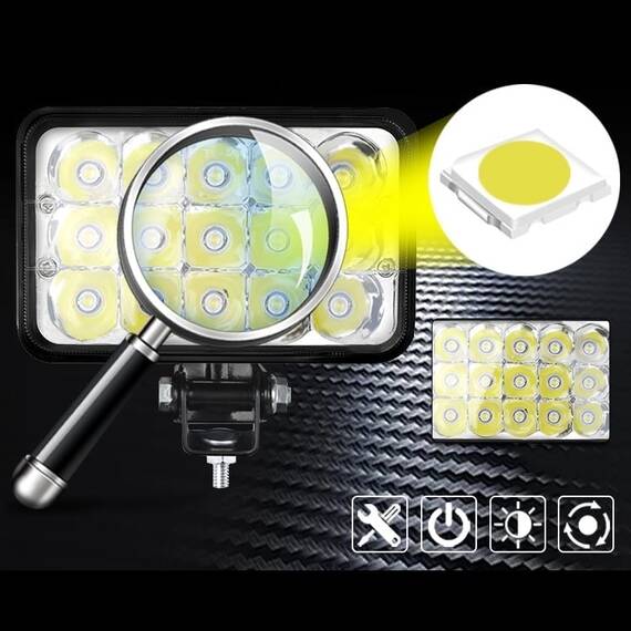Set 2 x Proiectoare auto 15LED, 2 faze, 180W/set - 8- Roveli
