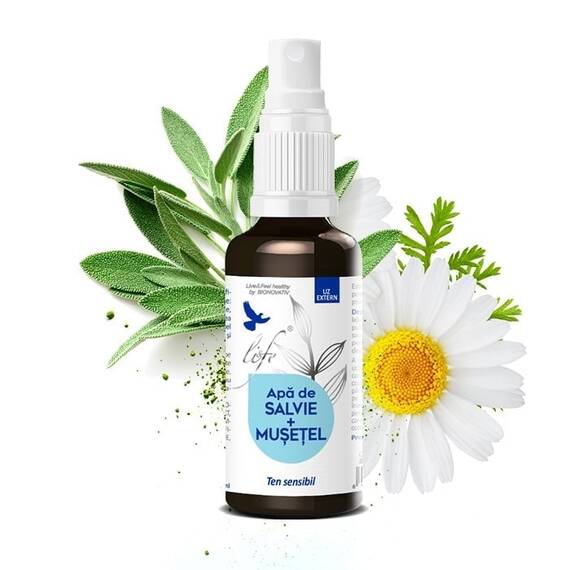 Apa de Salvie + Musetel 100 ml Bionovativ Life - - Roveli
