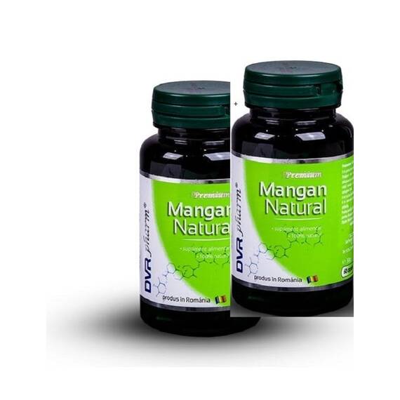 Pachet Mangan Natural 60 capsule + 30 capsule DVR Pharm - - Roveli