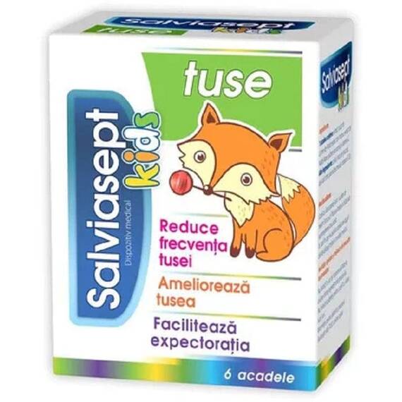 Salviasept Kids Tuse 6 acadele Zdrovit - - Roveli