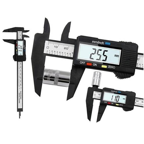 Subler electronic cu afisaj digital, ABS, 150mm - 7- Roveli