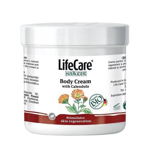Crema de Corp cu Galbenele Bio 250 ml Life Care - - Roveli