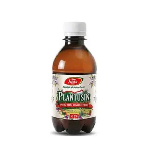 Sirop Plantusin pentru Diabetici 250 ml Fares - - Roveli