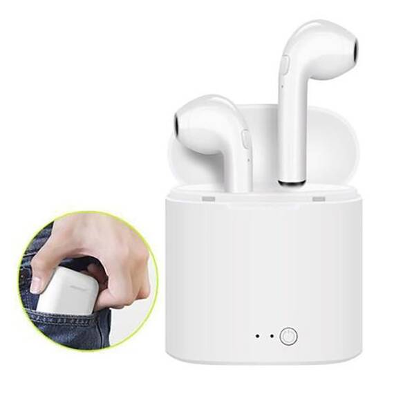 Set 2 Casti Bluetooth TWS i7 Mini, toc incarcare, Touch Control - 4- Roveli