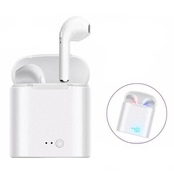 Set 2 Casti Bluetooth TWS i7 Mini, toc incarcare, Touch Control - 6- Roveli