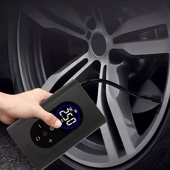 Compresor digital auto portabil, reicarcabil, Display LCD, 80W - 3- Roveli