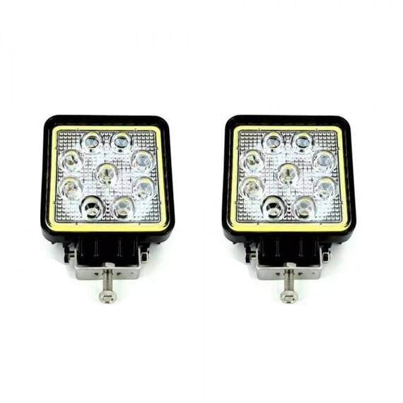 Set 2 proiectoare auto cu lupa si  ANGEL EYES 27W, 4.7cm - - Roveli