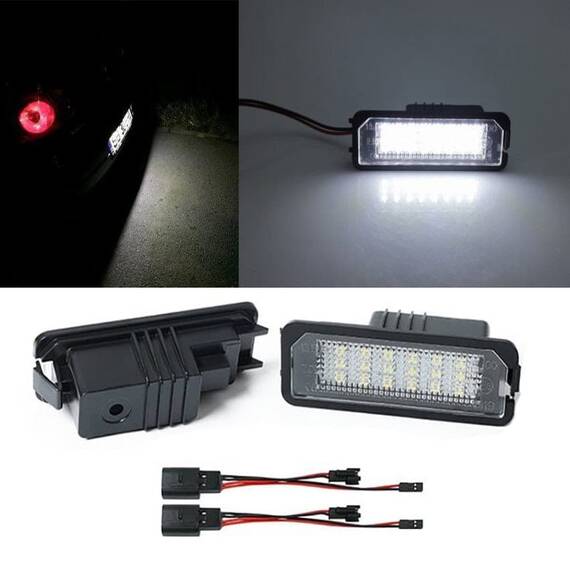 Set 2 x Lampi LED iluminare numar H02008, canbus, VW/Skoda/Seat - 6- Roveli