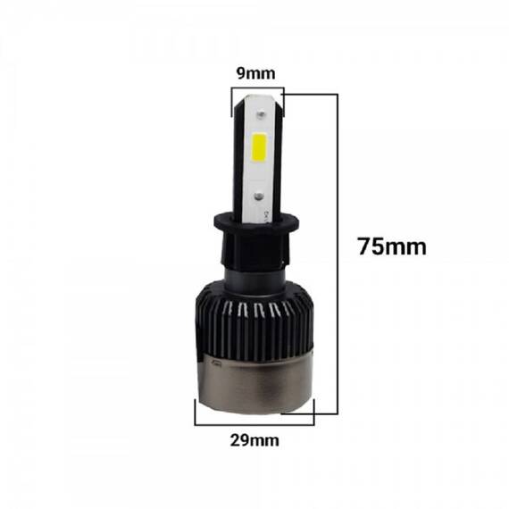 Set 2 becuri LED auto R6, 180W/set, 4000Lm, 6000k, Slot H3 - 3- Roveli