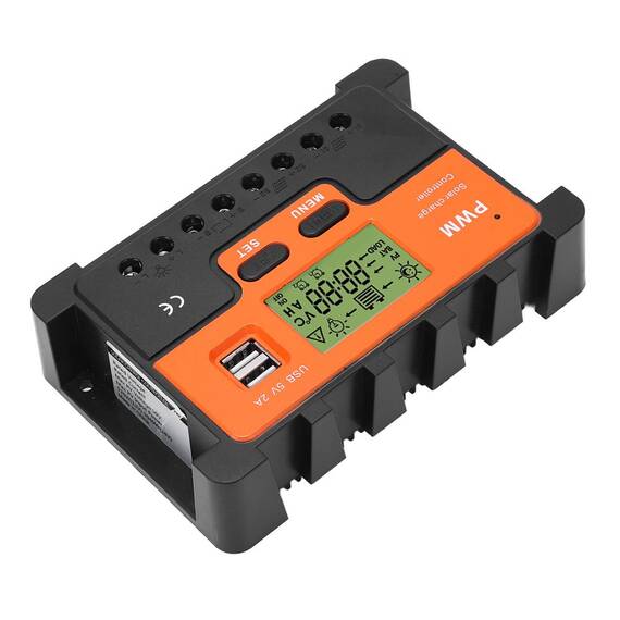 Controller tensiune pentru panou solar KZ001, 12V, 10A, 2 iesiri - - Roveli