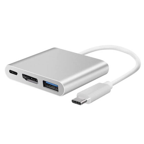 Adaptor 3 in 1 USB, HDMI, Tip C 308 - 2- Roveli