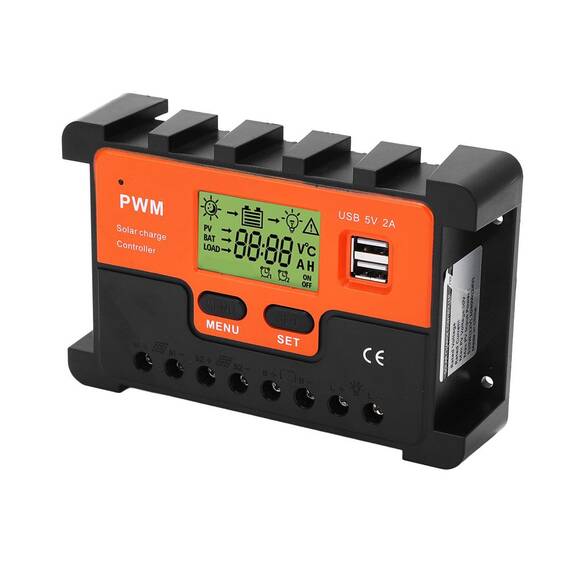 Controller tensiune pentru panou solar KZ030, 12V, 30A, 2 iesiri - 7- Roveli