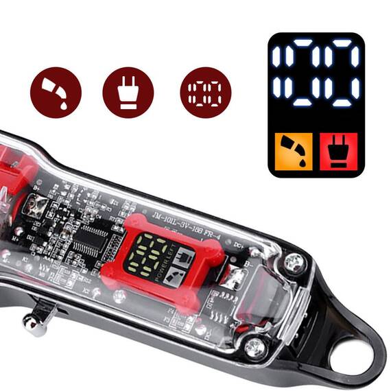 Masina profesionala de tuns LF63, ecran LED (accesorii incluse) - 10- Roveli