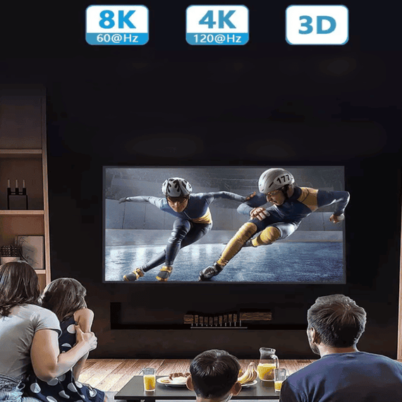 Adaptor HDMI cu 2 porturi USB QZ8Q2, iesire 4K, 8K - 5- Roveli