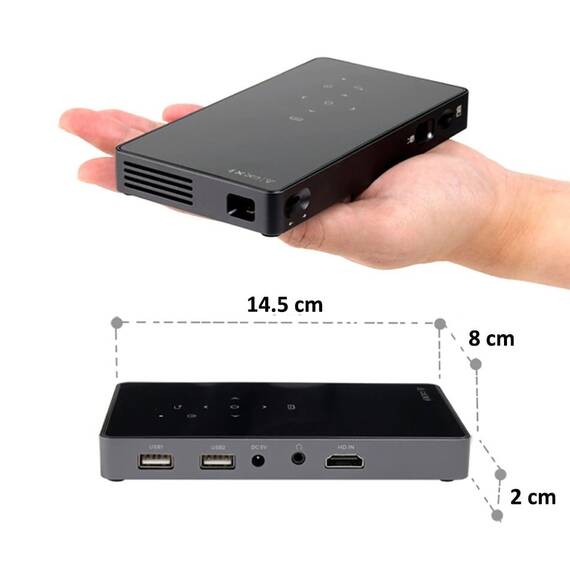 Mini videoproiector portabil Y8, telecomanda, UHD - 4- Roveli