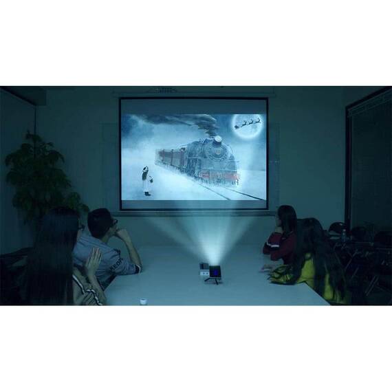 Mini videoproiector portabil Y8, telecomanda, UHD - 13- Roveli