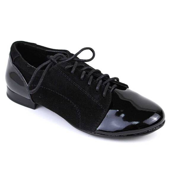 Pantofi de copii, cu varf si calcai din lac B30-1-BLACK, Culoare (12): Negru, Marime (12): 32 - - Roveli