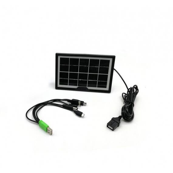 Panou solar de incarcare slot USB si 5 capete de incarcare - - Roveli