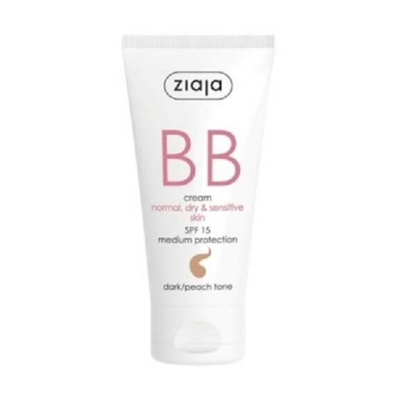 BB Crema cu SPF 15 Nuanta Dark/Peach Pentru Ten Gras si Mixt 50 ml Ziaja - - Roveli