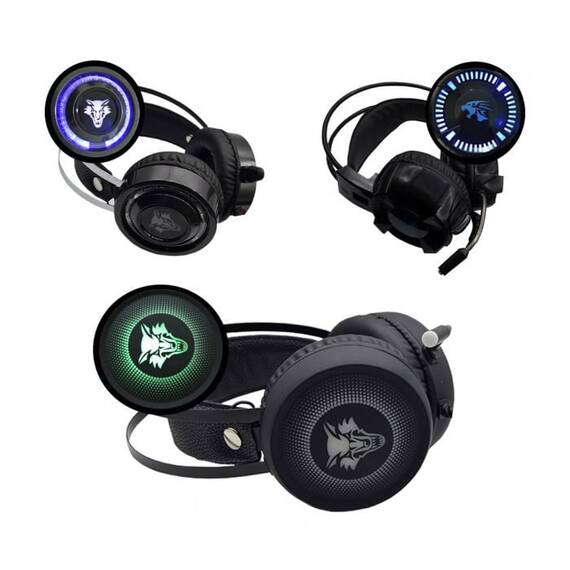 Casti Gaming Pro Bass, microfon, LED, diverse modele - - Roveli