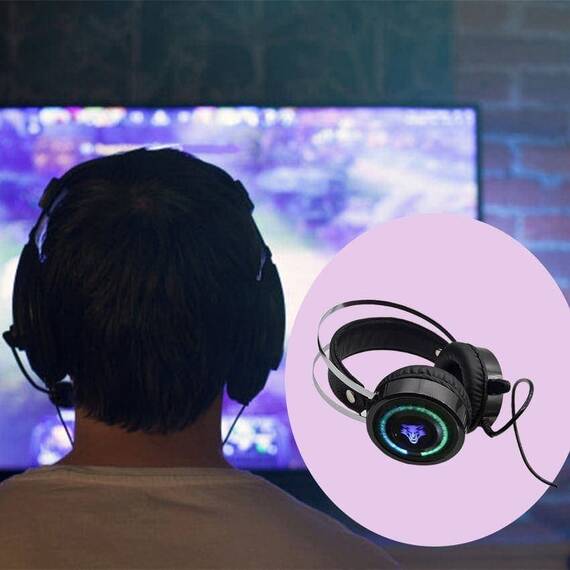 Casti Gaming Pro Bass, microfon, LED, diverse modele - 10- Roveli