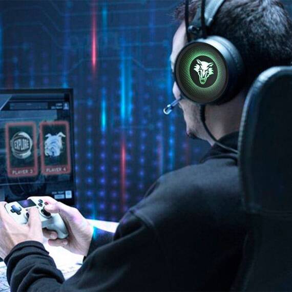 Casti Gaming Pro Bass, microfon, LED, diverse modele - 13- Roveli