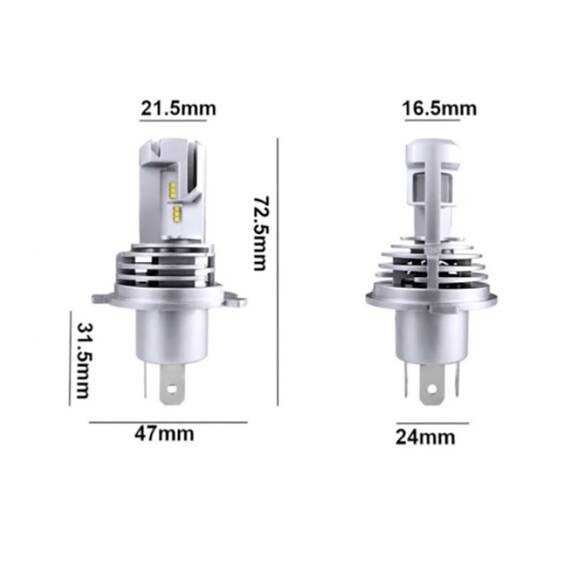 Set 2 x Lampa LED M3, H4, 55W, 8000 lumeni - 4- Roveli