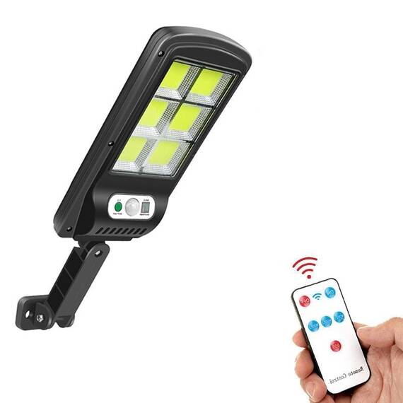 Lampa solara LED 120SMD, 100W, IP67, suport prindere, telecomanda - 2- Roveli