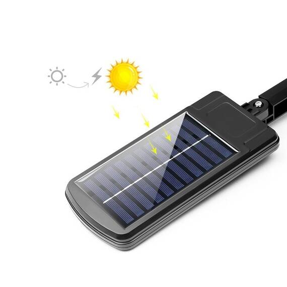 Lampa solara LED 120SMD, 100W, IP67, suport prindere, telecomanda - 3- Roveli