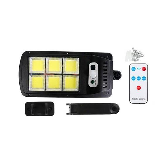 Lampa solara LED 120SMD, 100W, IP67, suport prindere, telecomanda - 4- Roveli