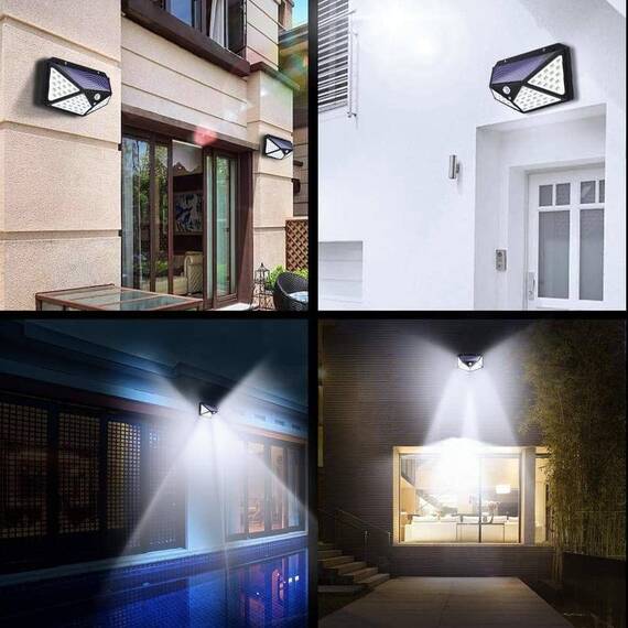 Set 4 x Lampi Solara 100 Led Ultra cu Senzor de miscare - 3- Roveli