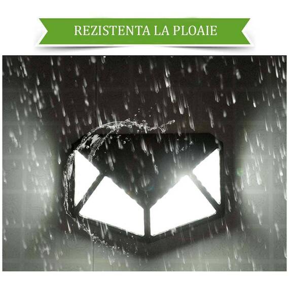 Set 4 x Lampi Solara 100 Led Ultra cu Senzor de miscare - 6- Roveli