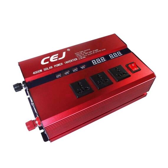 Invertor auto CEJ cu afisaj dublu, 4 x port USB, 4000W - 2- Roveli