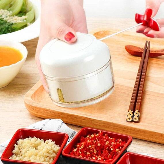 Mini tocator manual cu maner si snur, pentru legume si fructe - 9- Roveli
