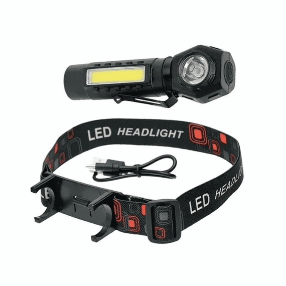 Lanterna de cap multifunctionala LED XPE/COB, acumulator integrat - 2- Roveli