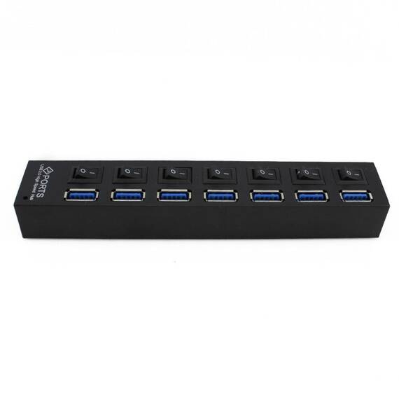 Hub 7 porturi USB 2.0, LED control - 5- Roveli