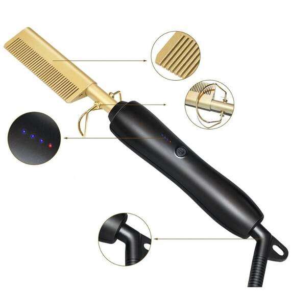 Pieptan electric pentru indreptarea parului, M633, 80W - 5- Roveli