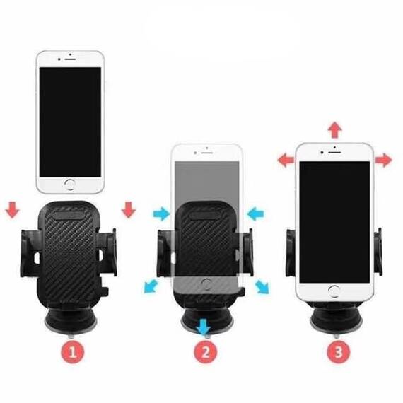 Suport auto telefon SH3100, ajustabil, rotire 360 grade - 5- Roveli