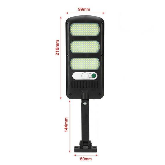 Lampa solara LED cu suport de prindere, 213 SMD - 7- Roveli