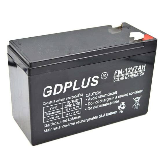 Baterie pentru panou solar, GDPlus, 12V, 7Ah - 3- Roveli