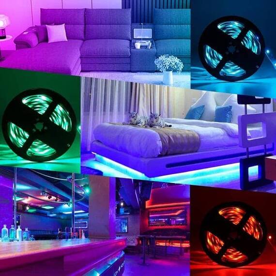 Banda LED RGB, controlabila prin aplicatie, 5 m - 9- Roveli