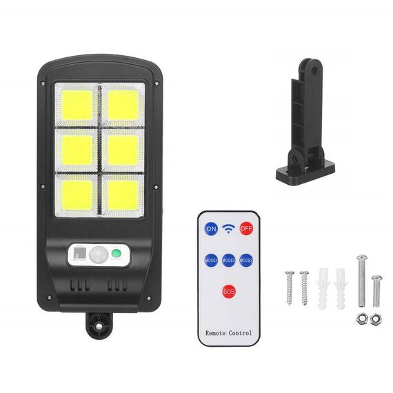 Lampa solara 120 LED W7566, telecomanda, senzor miscare, 30W - 2- Roveli