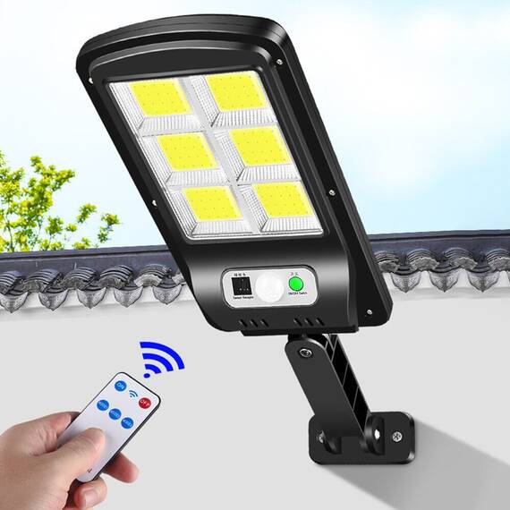 Lampa solara 120 LED W7566, telecomanda, senzor miscare, 30W - 7- Roveli