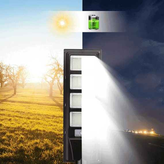 Lampa solara LED, stradala, senzor, 300W - 2- Roveli