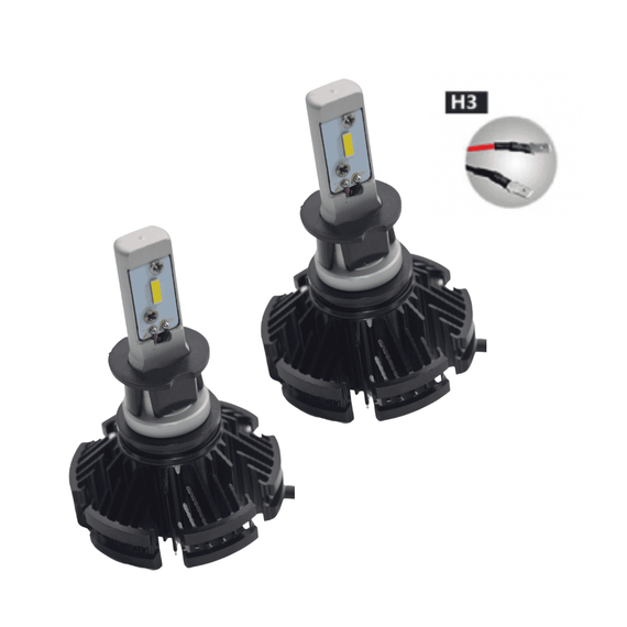 Set 2 Becuri auto X3 LED, H3, 50W, 6500K, 6LED - 2- Roveli
