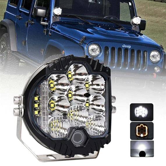 Set 2 x Proiectoare auto LED, 230W per proiector, XY555, 15LED - 2- Roveli