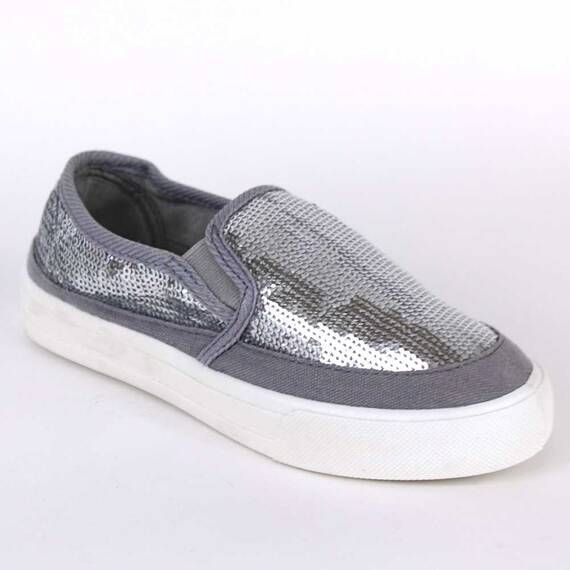 ​Espadrile de copii cu paiete, comode si usoare A5-SILVER, Culoare (12): Argintiu, Alb, Marime (12): 35 - - Roveli