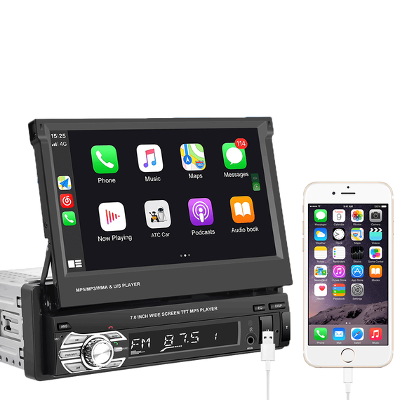 MP5 Player CTC703A cu Android, BT, FM, USB, harti, retractabil - 4- Roveli
