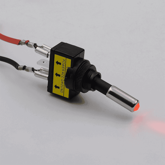 Intrerupator auto, 3 pini, LED rosu - 4- Roveli